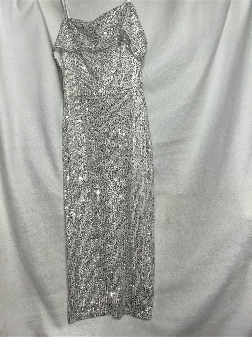Windsor White Sequin Strapless Dress